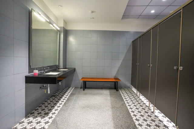 Changing room and lockers