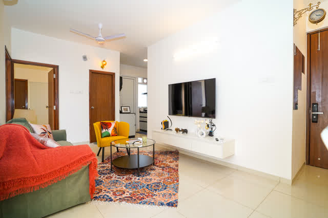 Living room with TV console